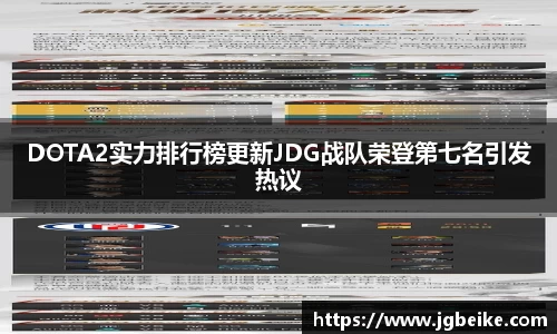 DOTA2实力排行榜更新JDG战队荣登第七名引发热议